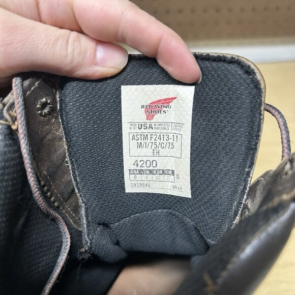 Red Wing 4200 Dynaforce 8” Men's Boot Size 9D Steel Toe Leather Brown - Picture 10 of 12